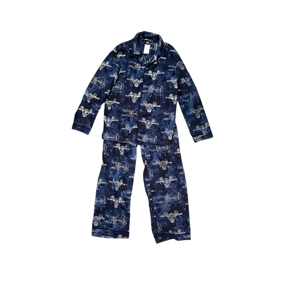 Pottery Barn Teen Star Trek Starship Glow in the Dark Pajamas Navy Size Medium